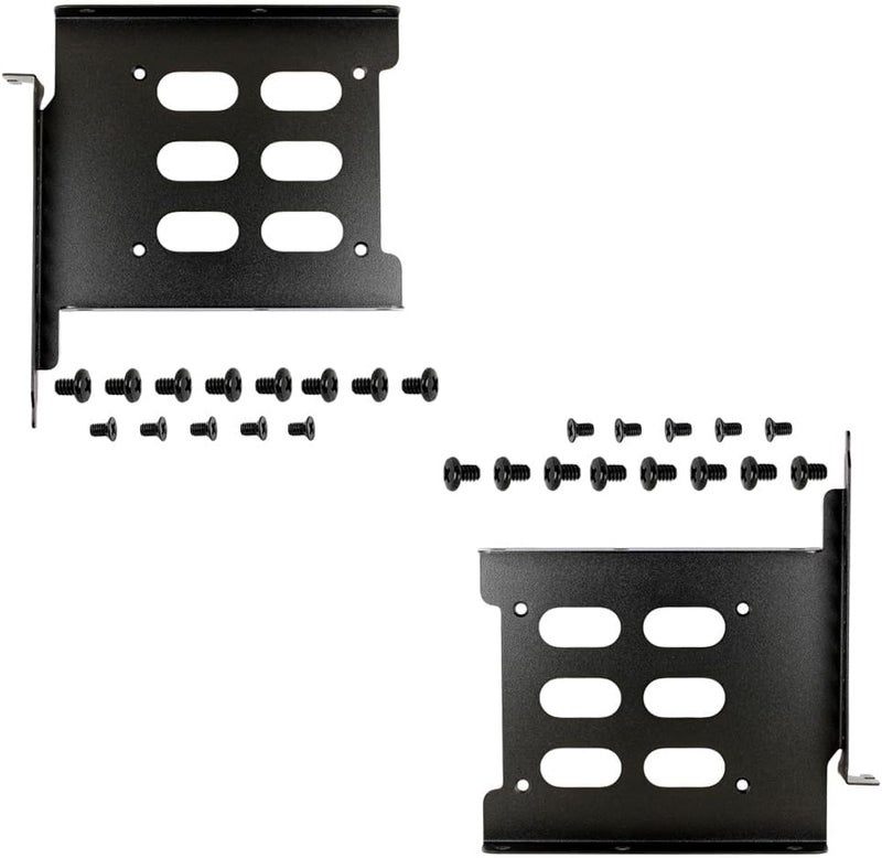KOOBOOK 2Pcs 2.5" to 3.5" Hard Drive Tray Sturdy Holder Easy Install PCI SSD HDD Mounting Bracket with Wear Resistant Features for Hard Drive Conversion - Image 1